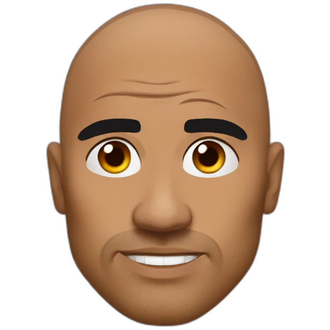 The rock eyebrows emoji