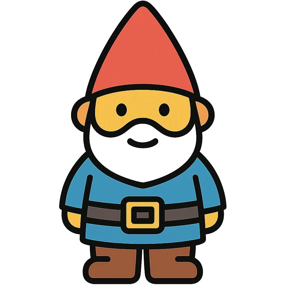 color outline icon of a gnome emoji