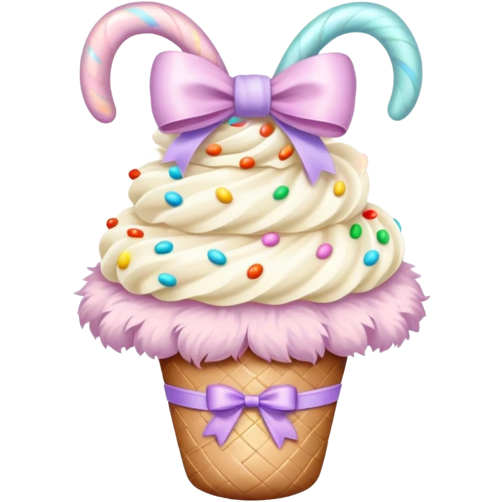 easter whip with decorative pastel colored bows emoji