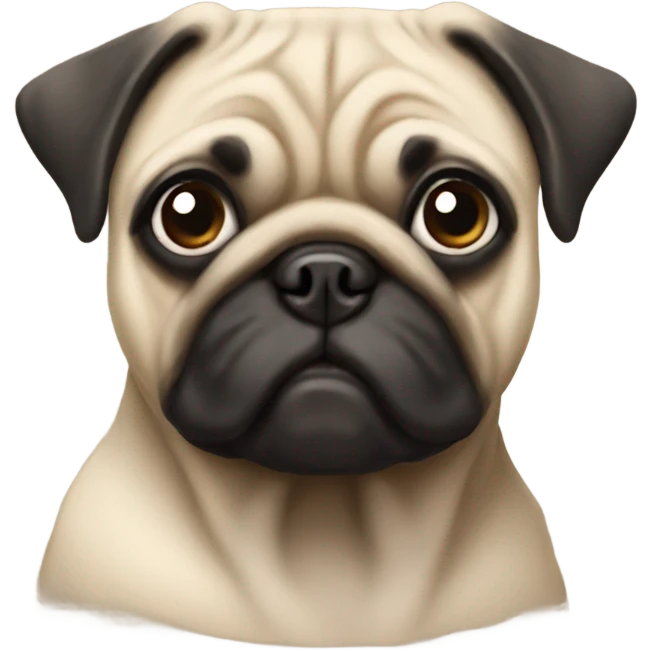 Beige male pug emoji