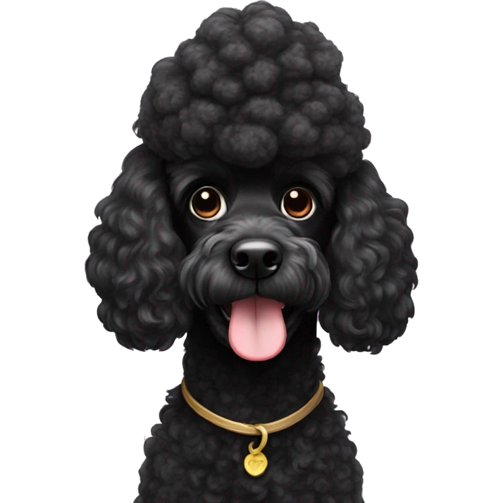 black poodle standing on his head  emoji