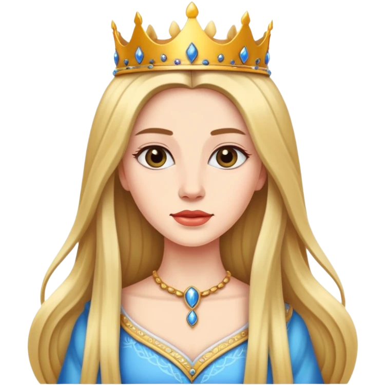 pretty queen with long hair emoji