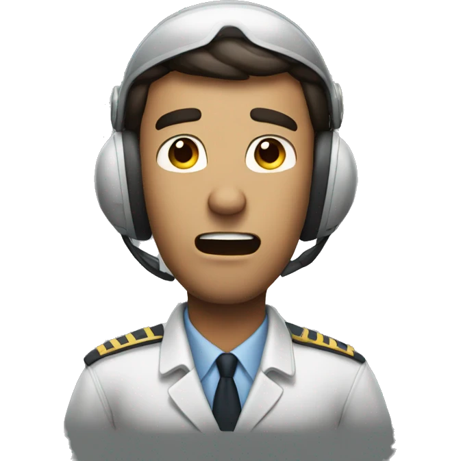 Male pilot Yelling emoji
