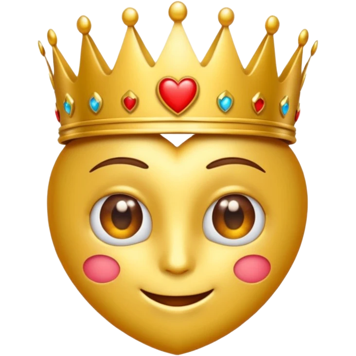 Un emoji con una corona y los ojos enamorados  emoji