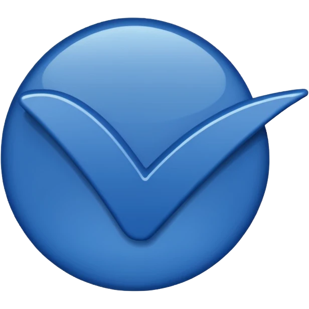 Dark blue checkmark for social media. emoji