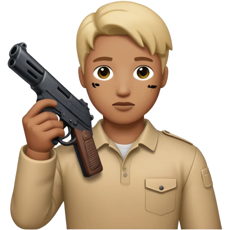 only one uzi turned to the left emoji