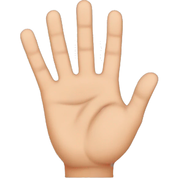 5 hand  sign emoji