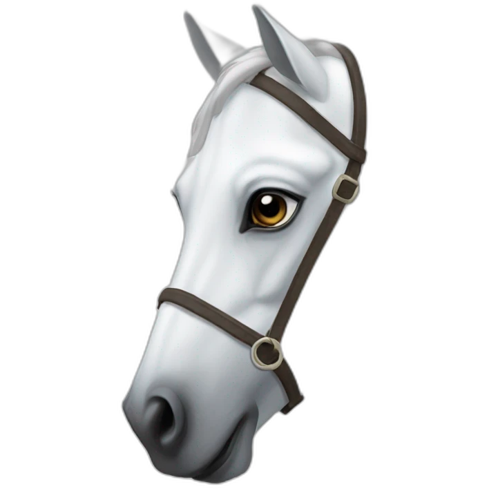 Cheval pur sang arabe blanc emoji
