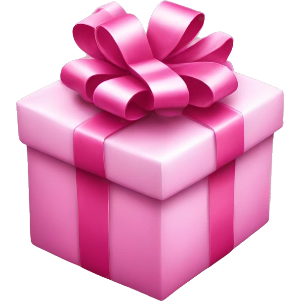 Christmas presents with a pink   Bow  emoji