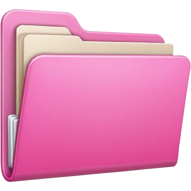 simple pink folder emoji