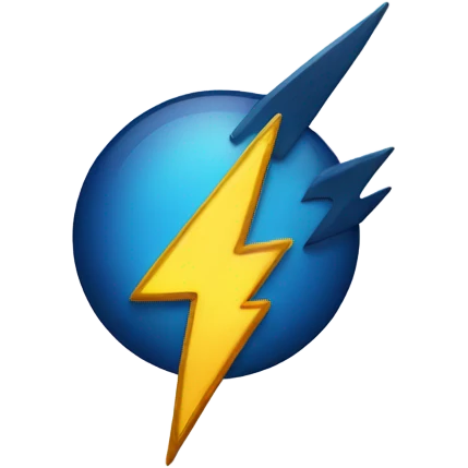 lightning strike with smiling face emoji