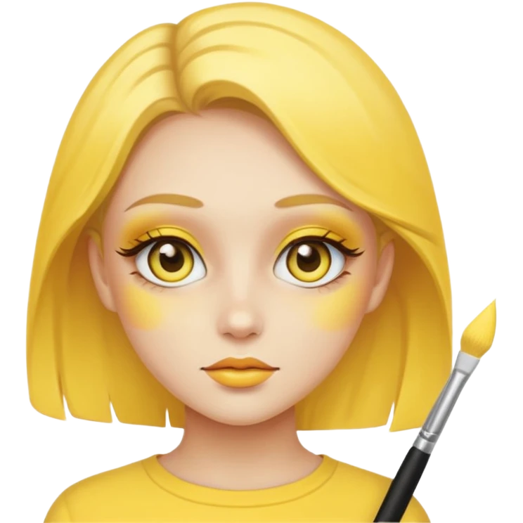 Clean girl avez visage jaune emoji