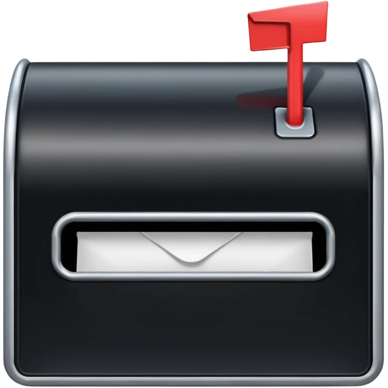 black unified mailbox emoji