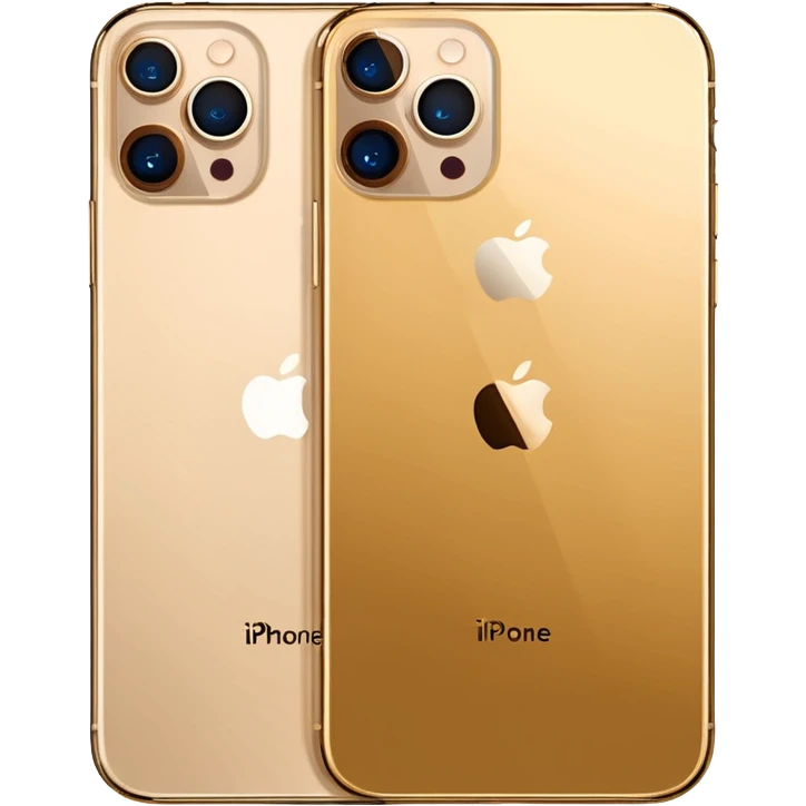 Gold iPhone 16 Pro Max, replace apple logo with cross backview emoji