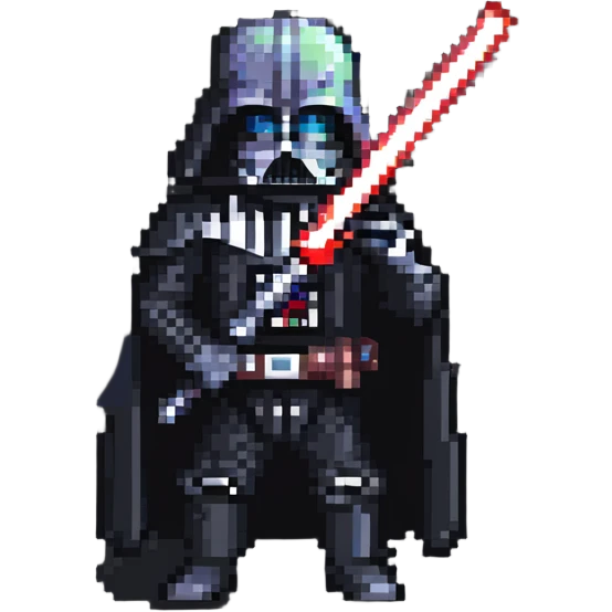 Darth Vader holding a red lightsaber emoji