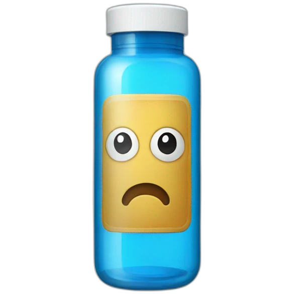 pill bottle blue  emoji
