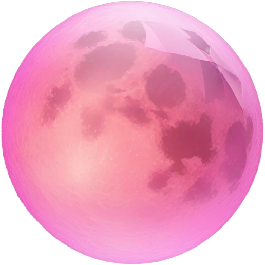 Pink crystallized moon  emoji