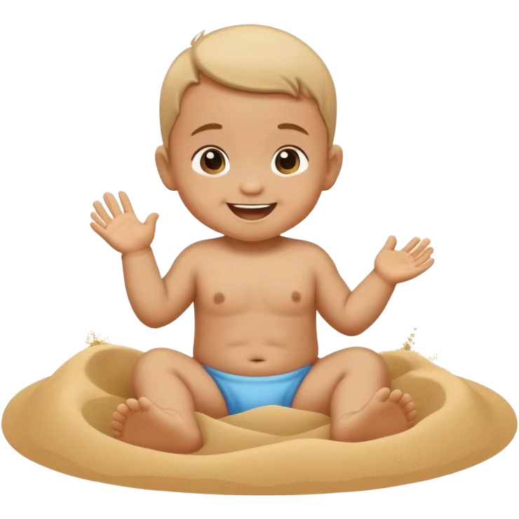 Sand therapy for baby emoji