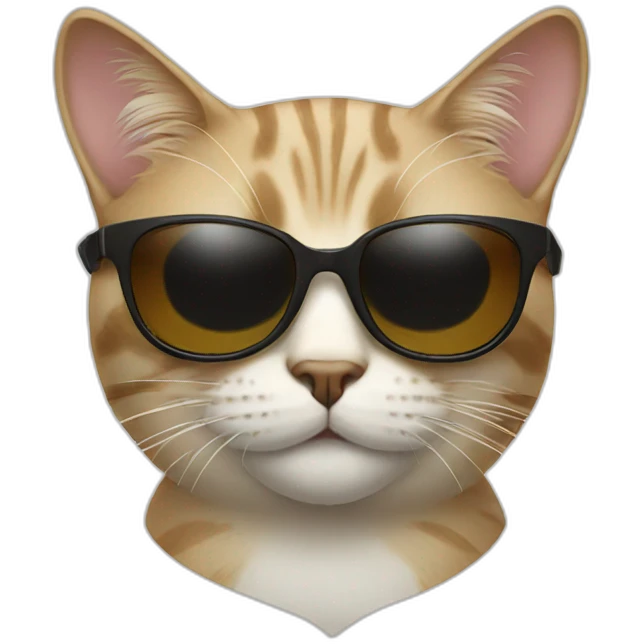 Cat with sunglasses emoji