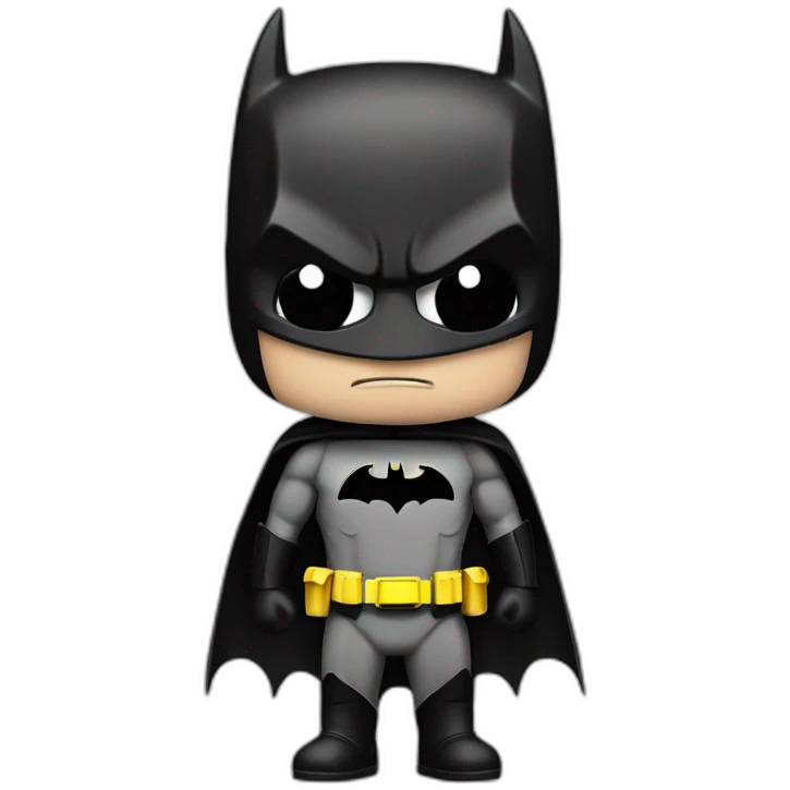 serious arkham batman with angry look and white eyes emoji
