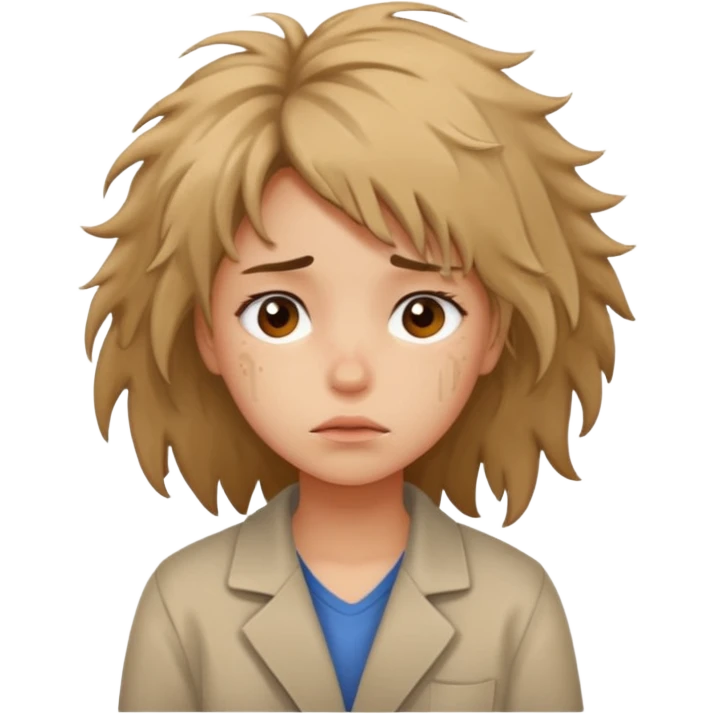 Tired girl after studying  emoji
