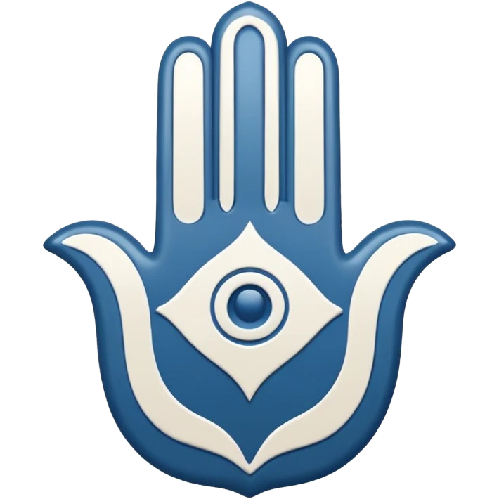 A very simple all-white hamsa emoji emoji