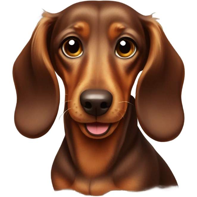 Brown dachshund wavr emoji