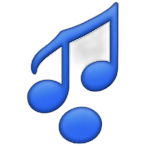 blue musical notes logo emoji