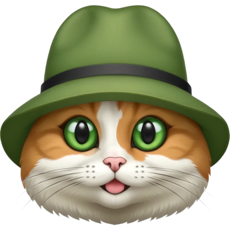 Un chat avec un chapeau emoji