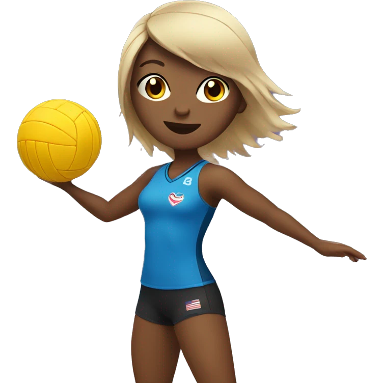 summer olympics girl playing volleyball emoji