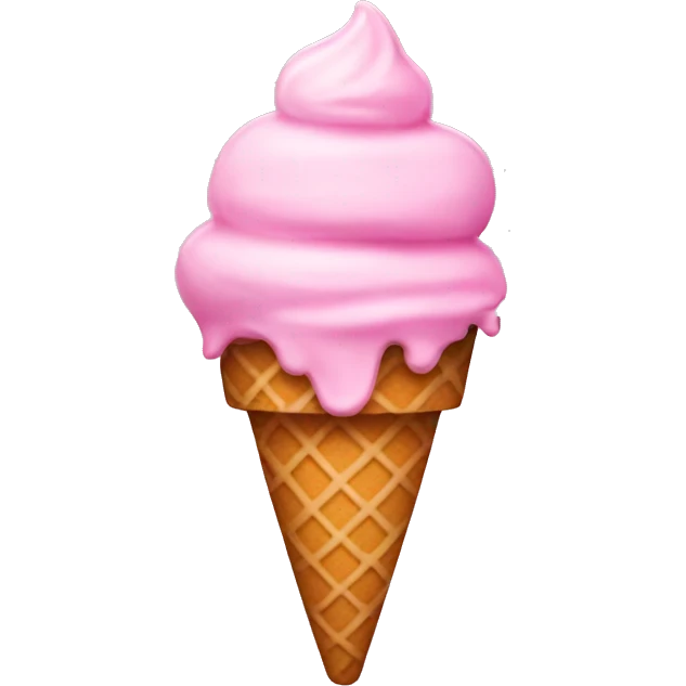 Pink ice cream  emoji