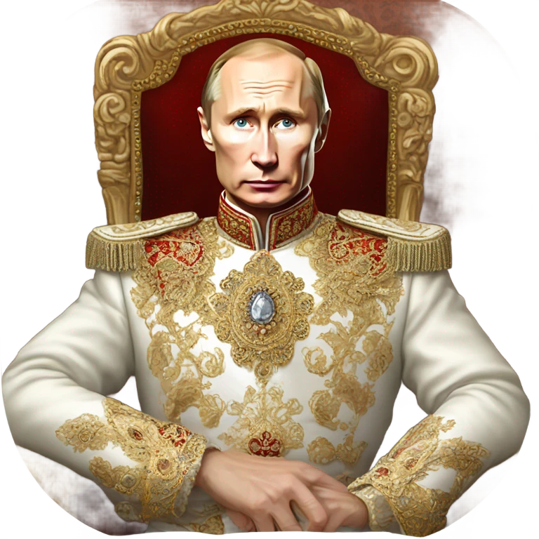 vladimir putin in Romanov dress, full total body emoji