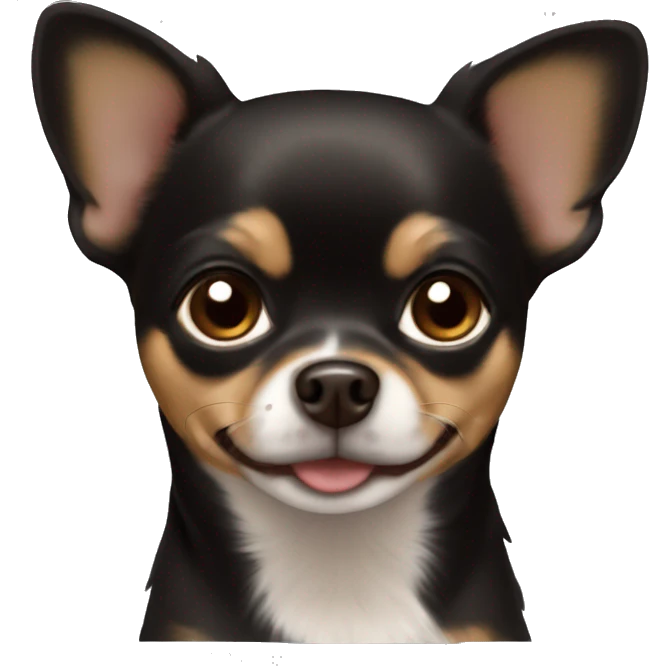 Half Black brown chihuahua girl emoji