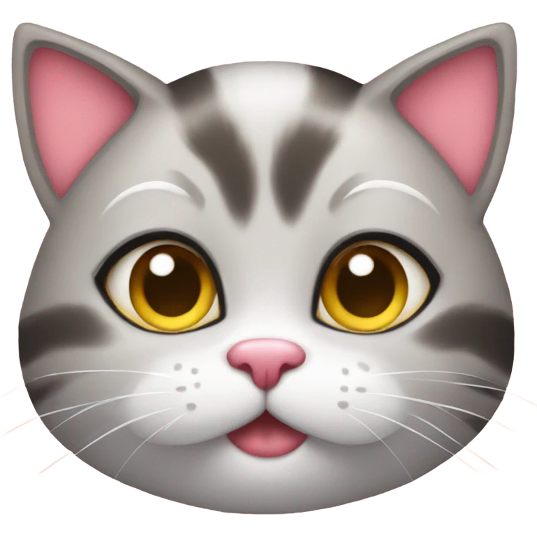 Cute cat with hearts  emoji