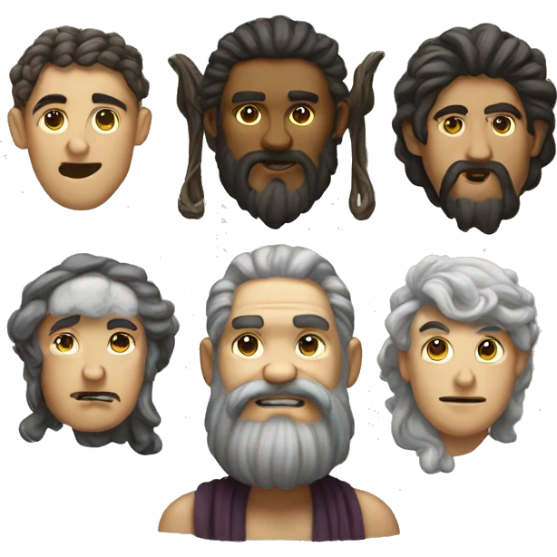 the three gods: Thought, Creation, and Soul emoji