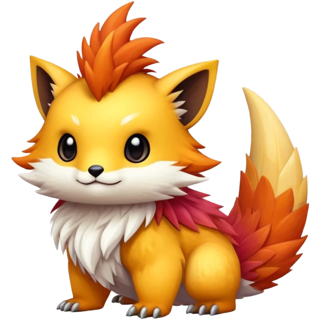 Randomly-colored exotic chibi Fakémon-creature emoji