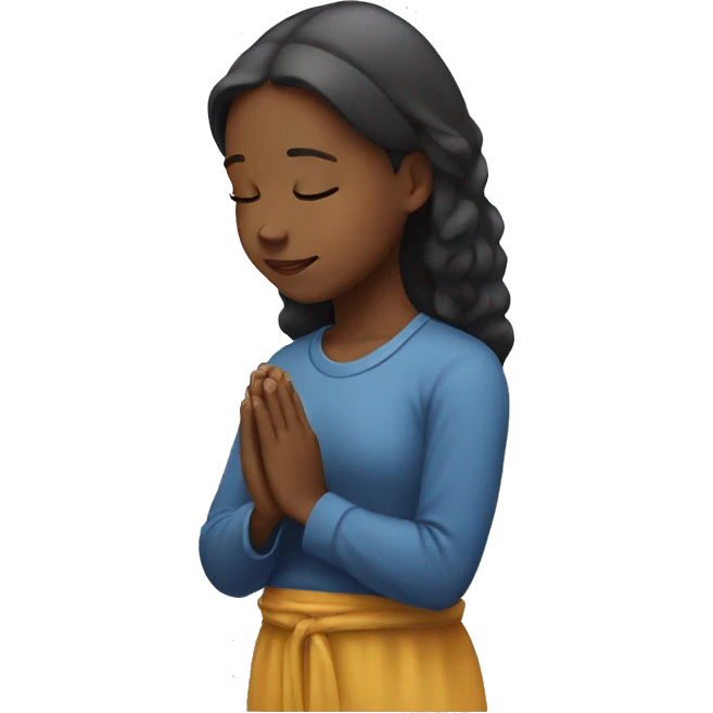 Girl praying  emoji