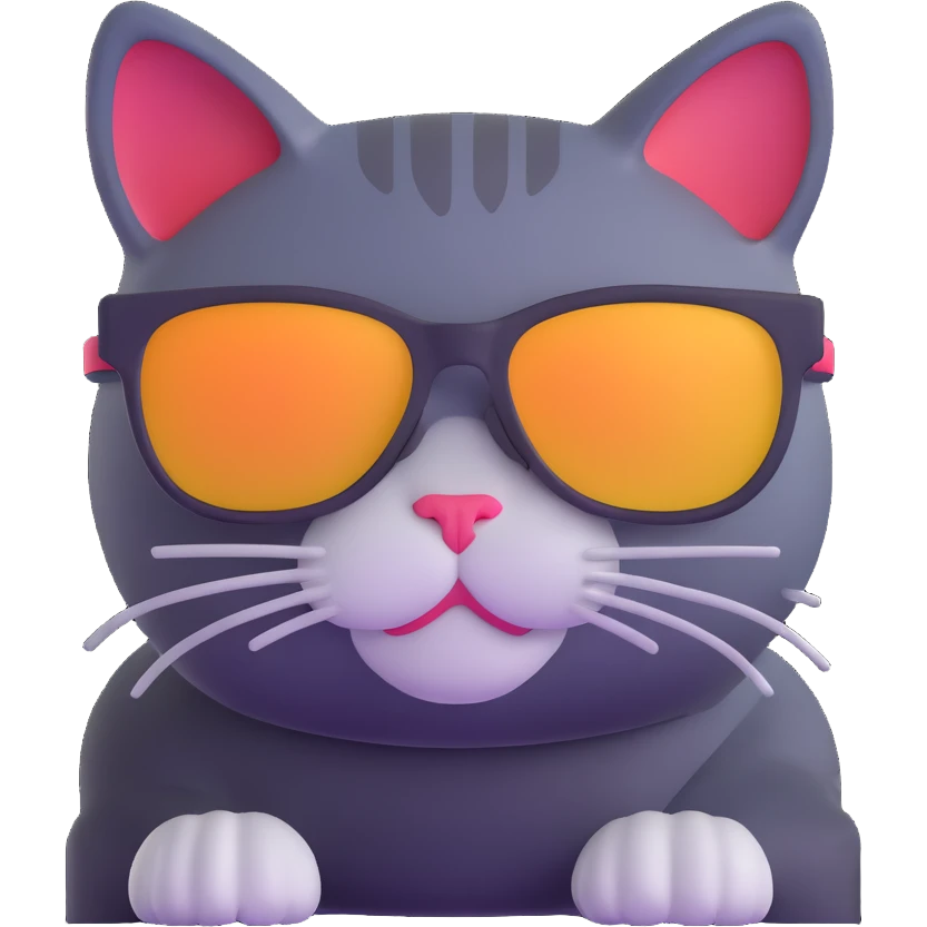 cat wearing sunglasses emoji