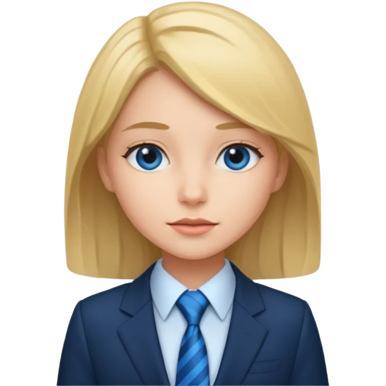 girl with suit and blue tie emoji