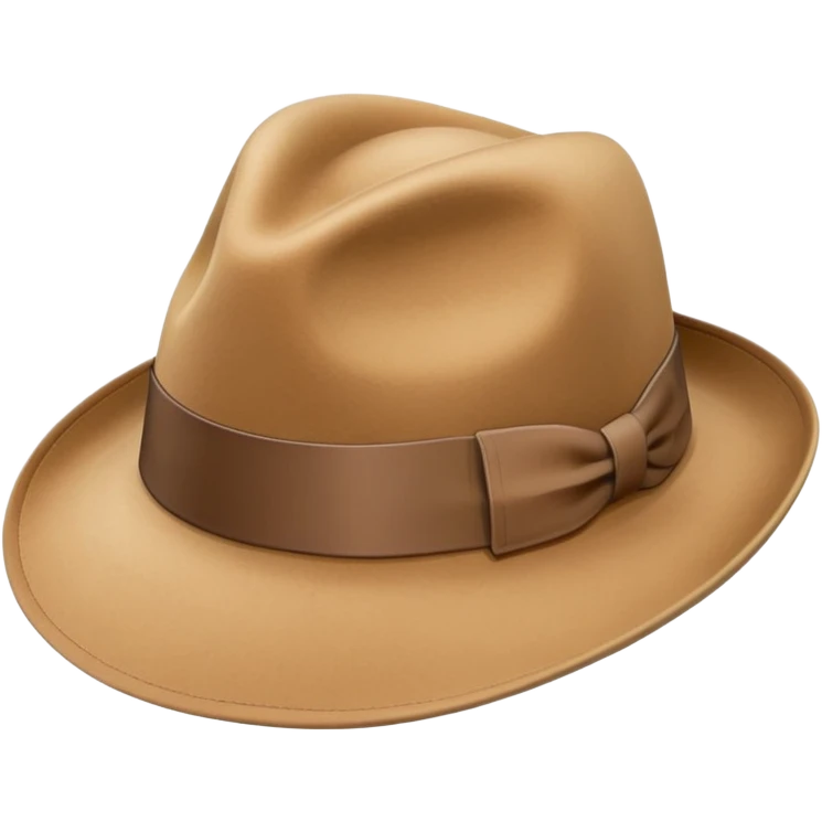 Fedora Hat in Camel Beige emoji