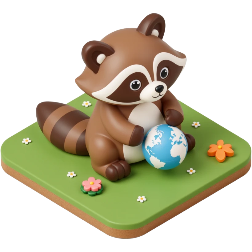 cute raccoon emoji