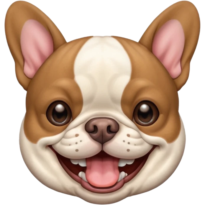 french bulldog laughing  emoji