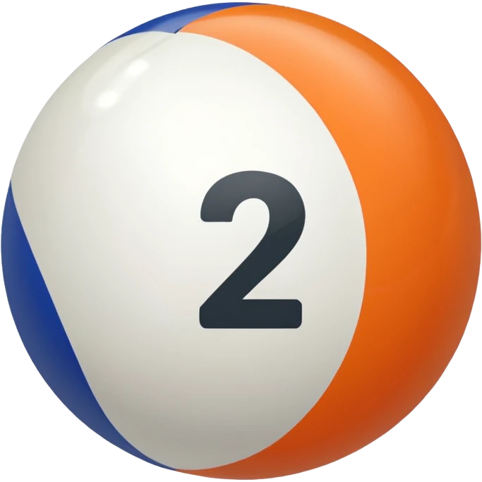 make a pool ball with the number 2 on it emoji