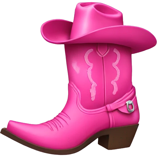 A pink cowboy boot  emoji