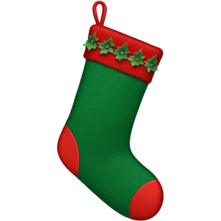 green christmas sock emoji