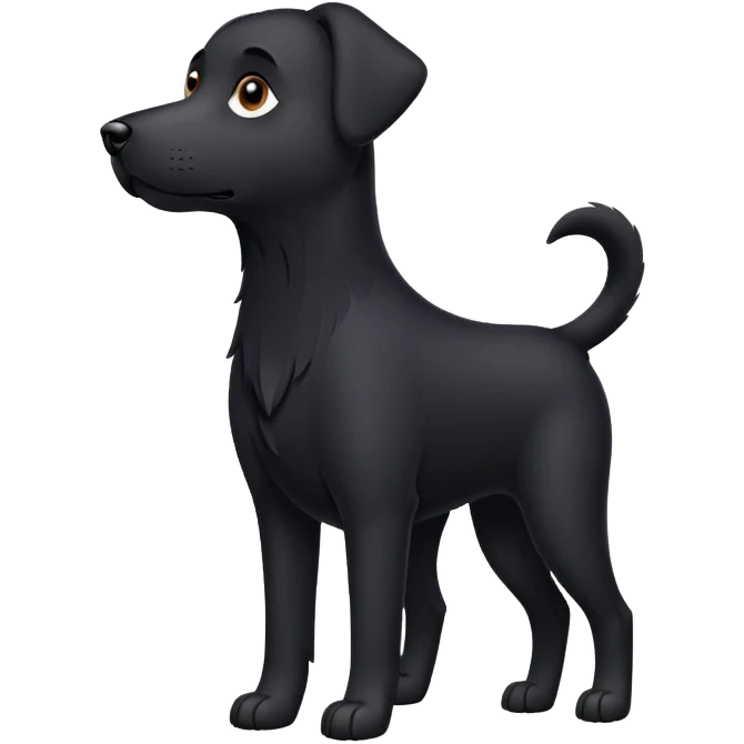 a black dog emoji