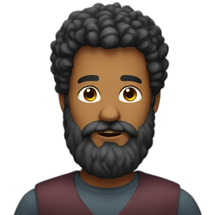 Big beard emoji