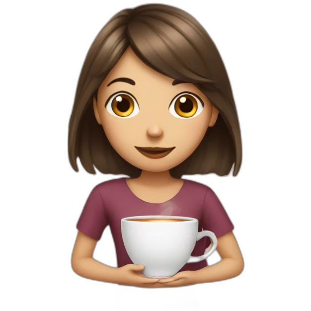Girl with tea emoji