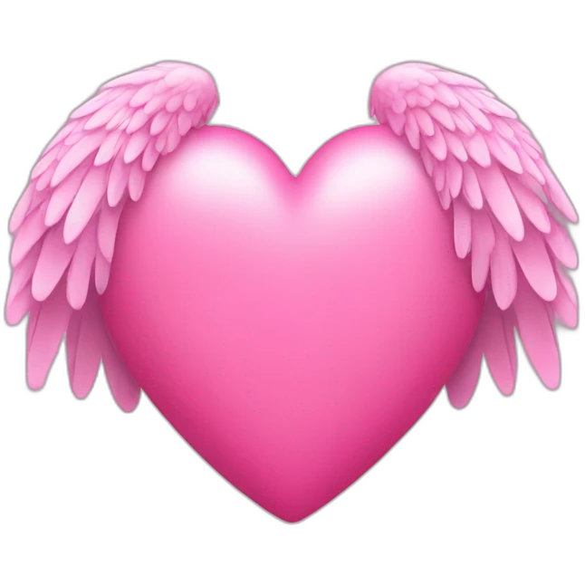 pink heart wings emoji