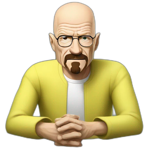 Walter White watching Netflix on television emoji